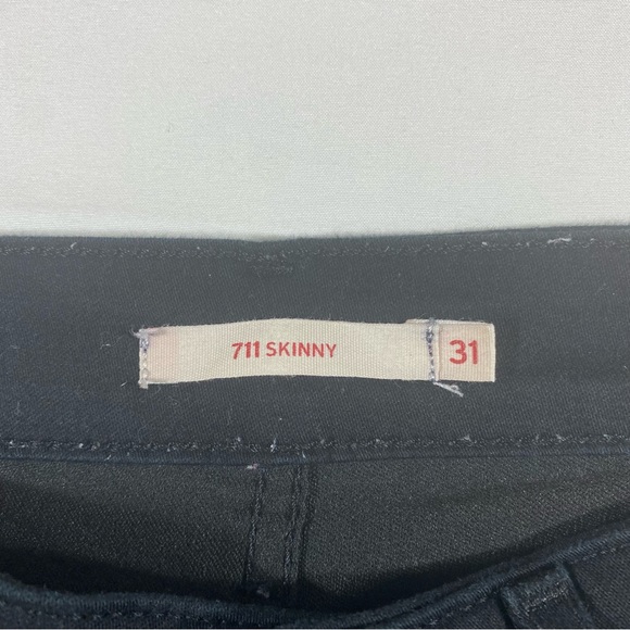 Levi’s Strauss 711 Skinny Jeans Black High Rise 31” Waist Woman’s skinny jeans - Picture 3 of 8